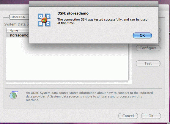 Odbc administrator tool for mac os x
